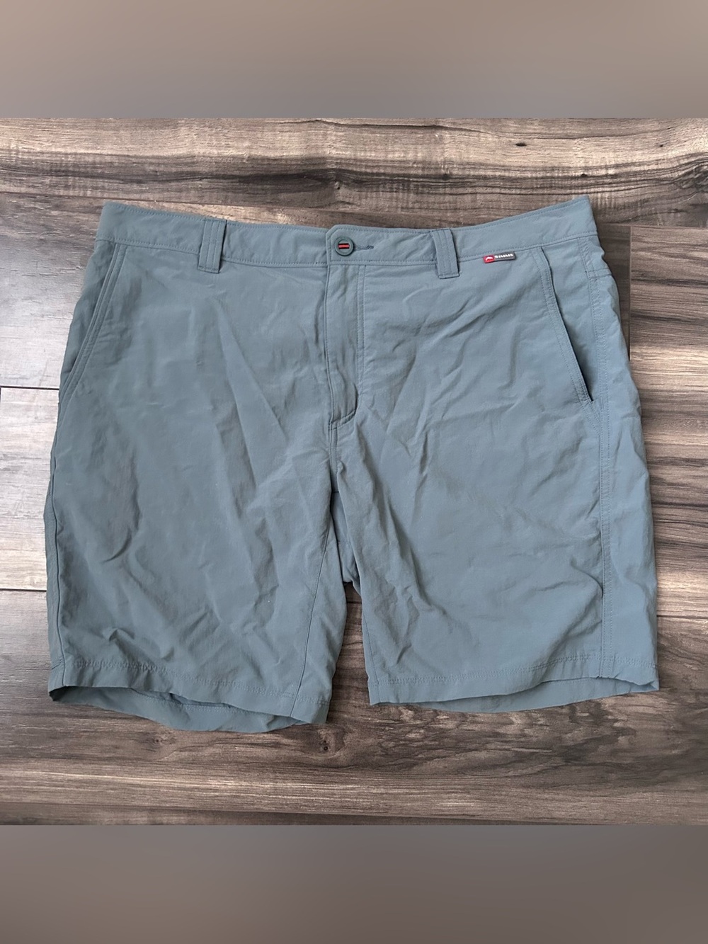 Simms Shorts Mens Size 38 Stretch Hiking Fishing Light Travel Pockets Gray